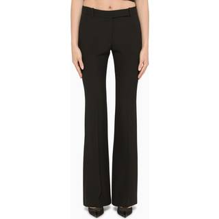 McQueen Mid-rise flared pants - black - S