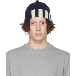 Thom Browne Cashmere Rib Hat Navy