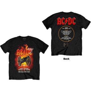 AC/DC Skjorte FTATR 40th Flaming Unisex Black L