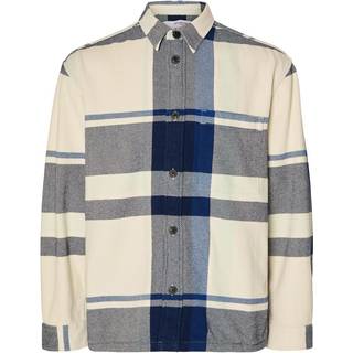 SLHLOOSEHYBRID-CHECK OVERSHIRT LS