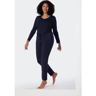 Schiesser Mix and Relax Long Cuffs Pants - Blue - Large