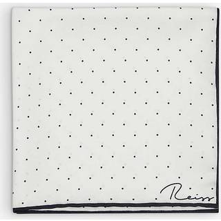 Reiss Liam Polka Dot Silk LommekludEn