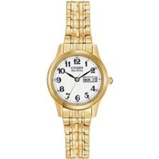 Citizen EW3152-95A Gold Tone Eco-Drive Expanding Bracelet Watch - W9013