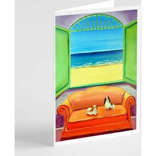 Japansk Chin Couch siddende lykønskningskort og konvolutter pakning af 8