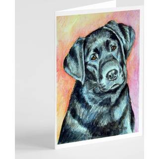 Black Labrador lykønskningskort og konvolutter pakning af 8