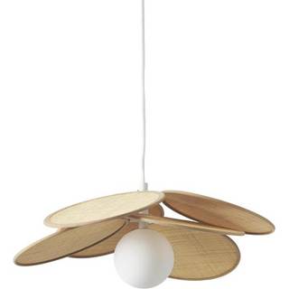 Pendel lampe Milani med dekoration af naturfibre