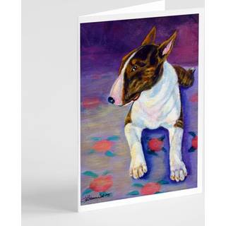 Bull Terrier lykønskningskort og konvolutter pakning på 8