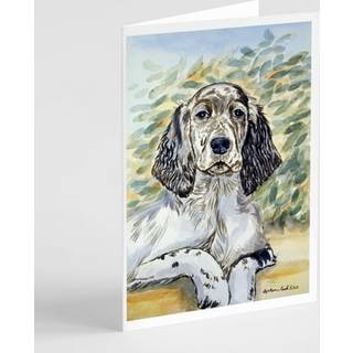 Engelsk setter tålmodighed lykønskningskort og konvolutter pakning på 8