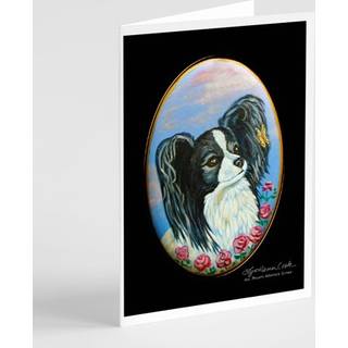 Sort og hvid papillon lykønskningskort og konvolutter pakning på 8