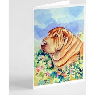 Shar pei lykønskningskort og konvolutter pakning på 8