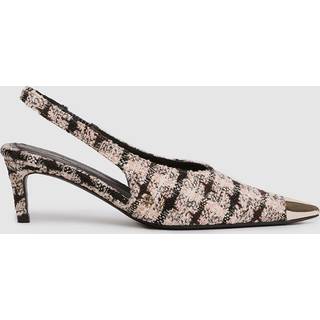 Nina Heels With Metal Toe Cap - Apricot Tweed 41