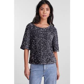 Pieces dame top PCKAM - Magnet Black silver sequins - XS