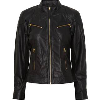 Notyz Jacket with zip pocket 10731RF Skindjakke - Black with gold