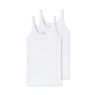 Schiesser 2-Pack top, hvid, Størrelse: 48, Dame