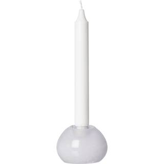 ERNST Ernst lysestage glas Ø7,5 cm Hvid