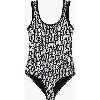 Marc Jacobs Kids Logo printed swimsuit - black - Y 10