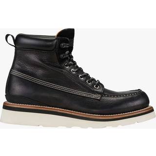 WOOLRICH Herren Schnürboots schwarz Glattleder