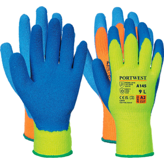 Portwest A145 Cold Grip Handske M Gul/blå