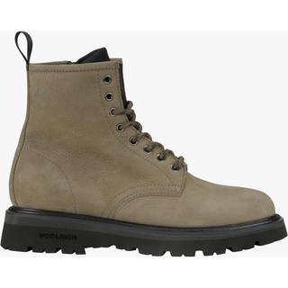 WOOLRICH Herren Schnürboots grau Velours
