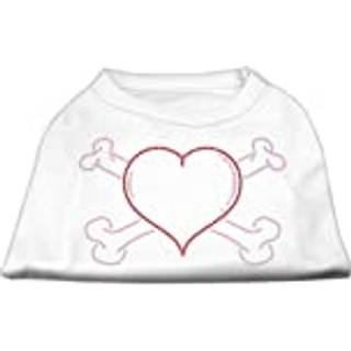 Hjärta och tvärben strassskjortor vita xs