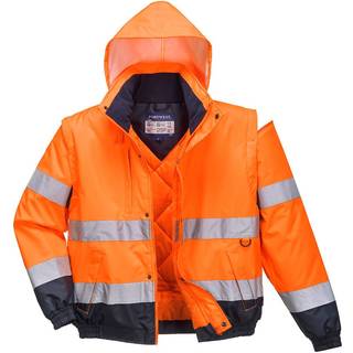 Hp-Vis 2-i-1 jakke - Orange (Størrelse: XS)