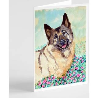 Norsk Elkhound lykønskningskort og konvolutter pakning af 8