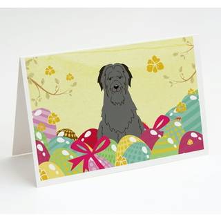 Påskeæg Briard Black lykønskningskort og konvolutter pakning af 8