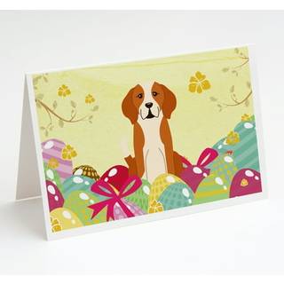 Påskeæg Engelsk Foxhound lykønskningskort og konvolutter Pakke på 8