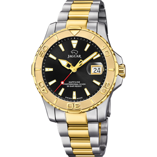 Jaguar Executive Diver Unisexur i tofarvet med sort skive Ø40
