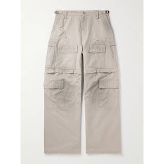 Balenciaga Convertible distressed cotton cargo pants - beige - EU 46