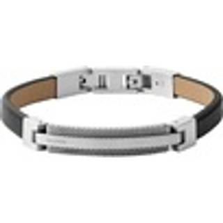 Skagen Arkitekt herrearmbånd i sort læder med stål