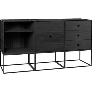 Audo Copenhagen Frame 49 Trio Sidebord Med Ramme - Skænke & Sideboards Askefinér Sortbejdset Ask - 71077-001564