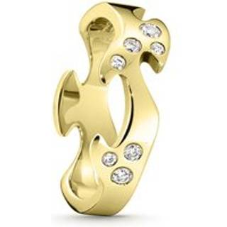 Georg Jensen Fusion midterring 1368B, 18 kt. rødguld med 8 diamanter str 50