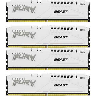 Kingston FURY Beast DDR5-6000 - 64GB - CL40 - Quad Channel (4 pcs) - Intel XMP - Hvid