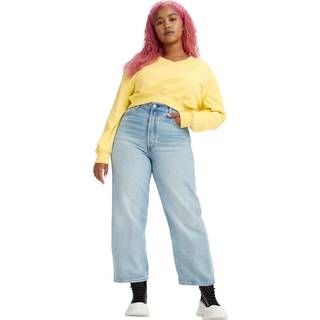 Levi'stil kvinder. 72693-0055 Ribcage straight ankle jeans blå (23/27), Casual, Bomuld, Denim, Bæredygtig