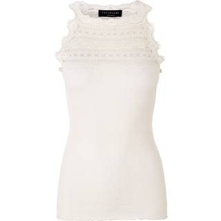 Rosemunde Copenhagen Silk Top w/wide lace Ivory-M
