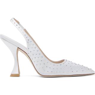 Stuart Weitzman Glam Xcurve 100 Slingback - Woman  White 41