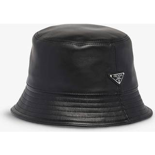 Prada Leather bucket hat - black - L