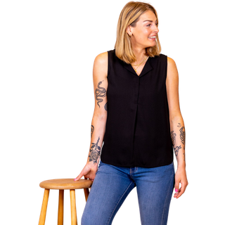 Steenholt Clara Dame Top - Jet Black - S