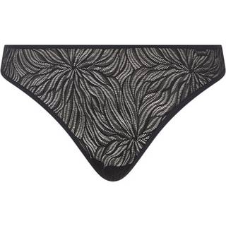 Calvin Klein Sheer Marquisette Lace Thong - Black - Small