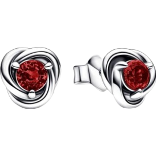 Pandora January Eternity Birthstone Earrings - Red