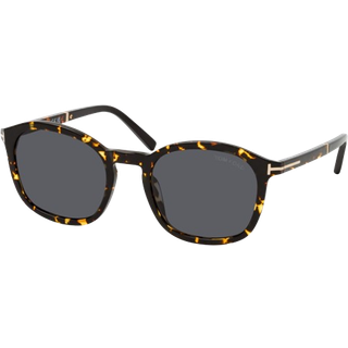 TOM FORD Mand FT1020 JAYSON 52A Solbriller Acetat Dark Havana Grå Firkantet Normal