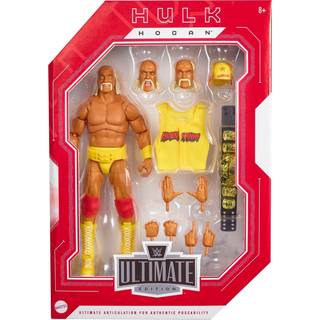 Mattel WWE Hulk Hogan Ultimate Edition Fan Takeover Action Figur med artikulering Livslignende detaljer og tilbeh?r 6-tommer