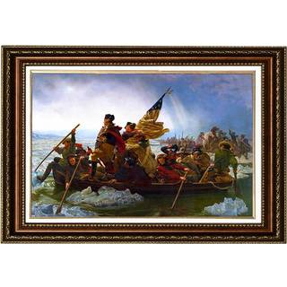 Elieart- Washington Crossing the Delaware af Emanuel Gottlieb Leutze Oil Maleri Reproduktion Giclee Wall Art Canvas Prints-indrammede størrelse: