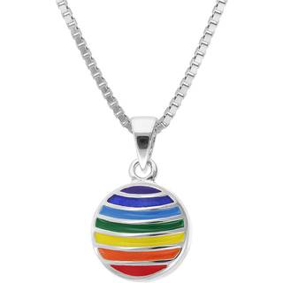 trendor 41690 Kinder-Halskette Silber 925 Collier mit rundem Anhänger