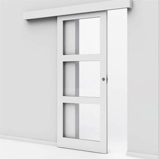 Massiv Kvadrat 3 glas skydedør med kappe - Safco Doors, M9x21 (82,5 x 204 cm)