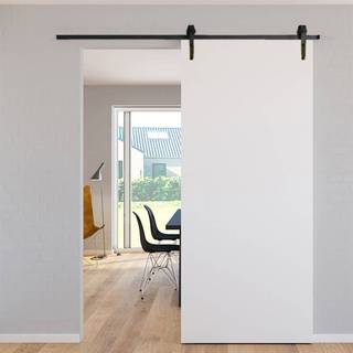 Glat kompakt / massiv skydedør med retro beslag - Safco Doors, M8x21 (72,5 x 204 cm)