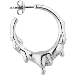 Small Drippy Hoop - Silver