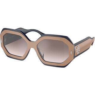 Tory Burch TY7192U 19396I 55 Solbriller Kvinder Blue - Beige Brown on Navy Blue - 55mm