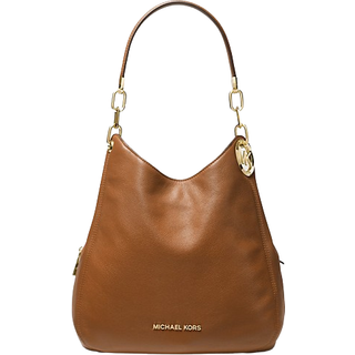MK Lillie Large Pebbled Leather Shoulder Bag - Brown - Michael Kors - ONE SIZE